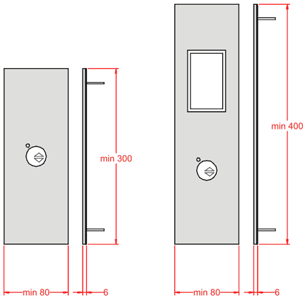 pulsantiere in cristallo temperato con dispay personalizzabile- Robertelli