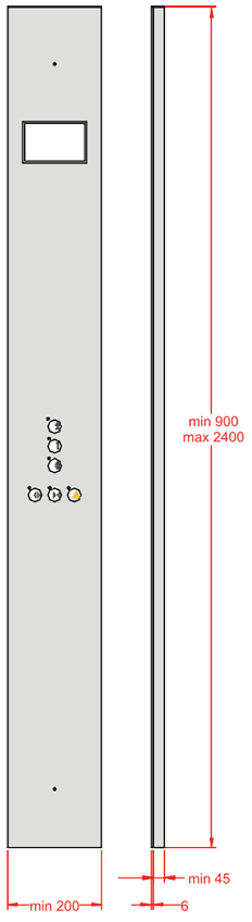 pulsantiere in cristallo temperato - Robertelli