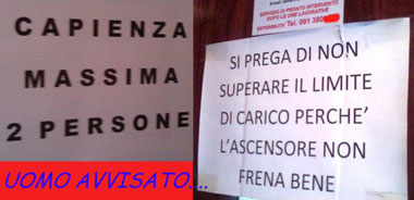 Capienza massima ascensore non frena bene