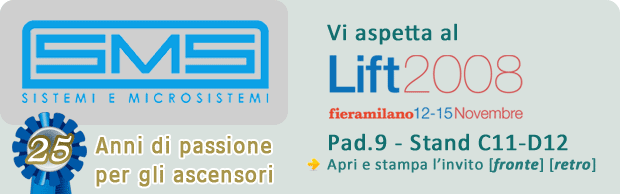 SMS Vi aspetta al LIFT 2008 per presentarvi: HYDROVERT l'inverter per impianti idraulici