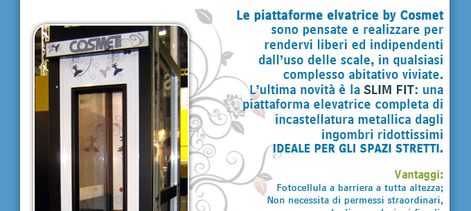 CONTATTACI per ricevere maggiori informazioni su SLIM FIT: Piattaforma elvatrice by Cosmet